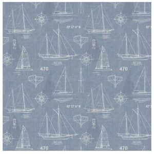 Sail plan blue Michael miller Fabric 100% Cotton 
15 Yards